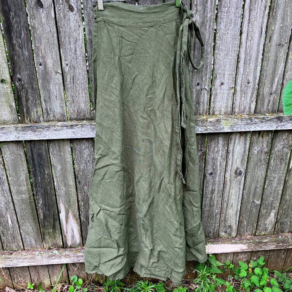 La Petite Alice Linen Wrap Skirt, L/XL